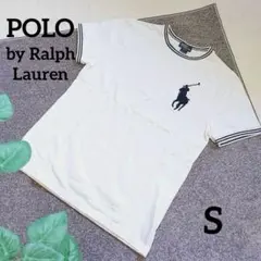 ポロバイラルフローレン ビッグポニー半袖Tシャツ 鹿の子生地 白 小さめサイズ