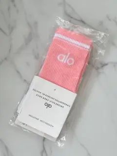 【alo】ソックス　靴下　ピンク