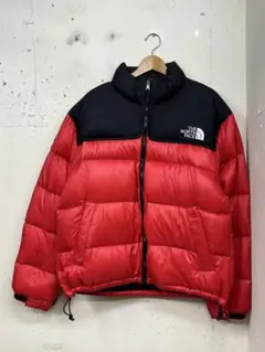 90s ノースフェイス ヌプシ ダウンジャケット 赤黒 L