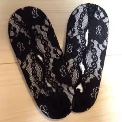カバーソックス☆パンプスソックス☆2足セット☆レース☆ブラック☆黒☆23〜25