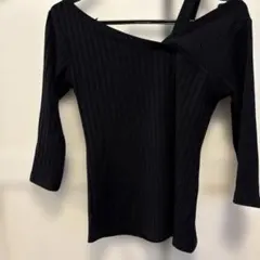 CECIL McBEEオフショルダー ブラックニット M