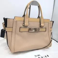 美品✨　コーチ 2wayバッグ レザー　スワッガー 0C7