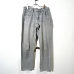 UNIQLO ユニクロ　リラックステーパードアンクルジーンズ　グレー　24