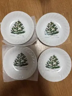 【週末限定値下】クリスマスツリー絵柄の小皿4枚〜９枚セット