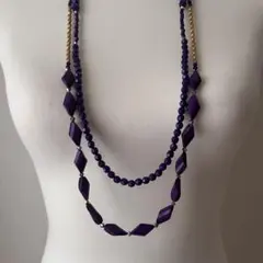 00s 紫多層ネックレス 平成ギャル フェアリーグランジy2kマクブリングパンク