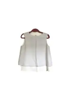 ロペピクニック レイヤード グレー ボーダー 38 M ノースリーブ トップス