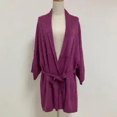PINORE ロングカーディガン ガウン リボン シルクアルパカ混 サイズ40のサムネイル