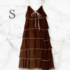 ✨新品✨ デイジー フリルキャミ 원피스 ブラウン S