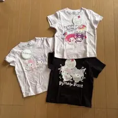 新品　My Melody Kuromi 90 マイメロ　クロミTシャツ 3枚のサムネイル