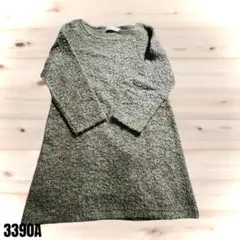 Couture brooch グレー ニットワンピース 長袖 3390のサムネイル