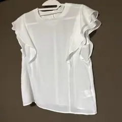 OPAQUE CLIP フリルノースリーブシャツ