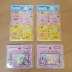 クレヨンしんちゃん シール 4点セット タイルシール フレークシール 新品