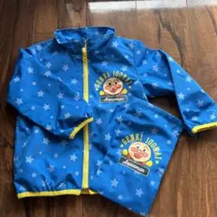 アンパンマン レインコート 青 星柄　100cm