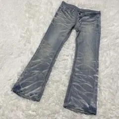 Y2K 00s MUDER LICENSE 鬼ヒゲ ブーツカット フレアデニム