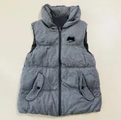 美品 BEBE ダウンベスト 150 リバーシブル グレー