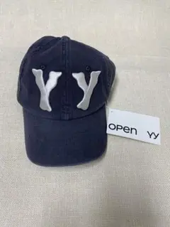 新品 Open yy 刺繍ロゴ ネイビーキャップ①