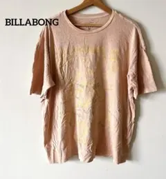 BILLABONG ビラボン花柄 Tシャツ ピーチカラー 100%コットン【M】のサムネイル
