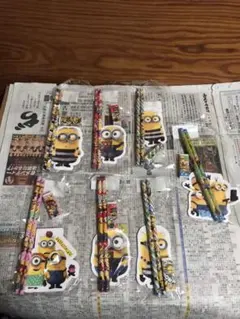 ミニオンズ文具4点セットダイカットノート付き7袋セット