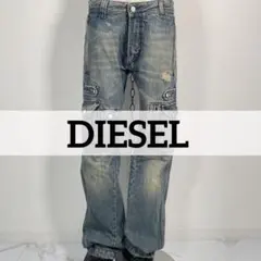 00s archive DIESEL ダメージ カーゴパンツ デニム Y2K