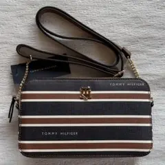 【アメリカ】トミーヒルフィガー ストライプ ショルダーバッグ