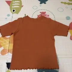 WEGO リブニット 半袖 オレンジ F