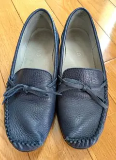 GIROアシックス レザーモカシンシューズ 23cm 2E ダークブラウン