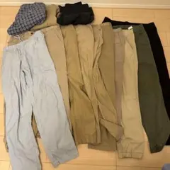 ユニクロ　メンズパンツ10枚まとめ売り　L9枚　XL1枚おまけ3枚