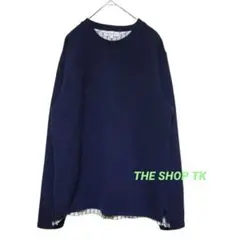ザショップティーケー ニット長袖 プルオーバー ネイビー【L】