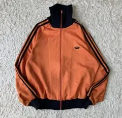 adidas アディダス デサント製 トラックジャケット ジャージ オレンジ