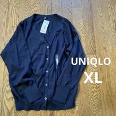 新品　UNIQLO UVカットスーピマコットンＶネックカーディガン長袖 XL
