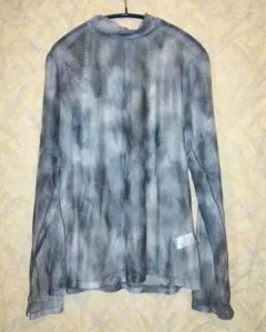 グレー系タイダイデザイン長袖Tシャツ サイズXLのサムネイル