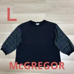 McGREGOR 長袖カットソー チェック柄袖 Lサイズのサムネイル