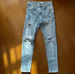 【ZARA】ダメージスキニーデニム EUR38