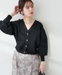 ナチュラルクチュール♡ プチプラハトメバー釦カーディガン