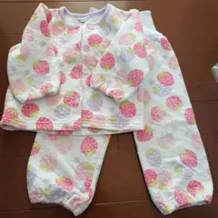 いちご柄長袖腹巻パジャマ 90cm