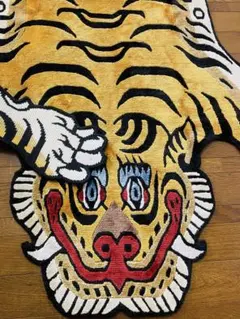 チベット絨毯アニマルラグ40cmx40cmミニラグミニ絨毯 チベット絨毯アニマルラグ40cmx40cmミニラグミニ絨毯