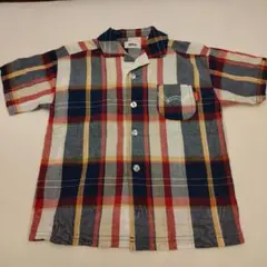 【1回使用·匿名配送】EDWIN　チェックシャツ半袖 Size110