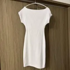 【新品未使用】ZARA ホワイト 半袖 ミニワンピース