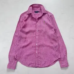 Polo by Ralph Lauren リネンシャツ 長袖 コーラルピンク - メルカリ