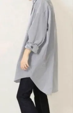 美品】 ドゥーズィエムクラス ストライプワイヤーカラーシャツ
