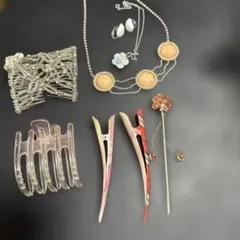 ネックレス・イヤリング・かんざし他アクセサリーセット