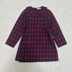 美品　120cm 女の子　長袖ワンピース　レトロ　日本製　クリスマス　フォーマル