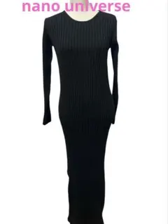 nano universe ナノユニバース　ニットワンピース　長袖　ロング　黒