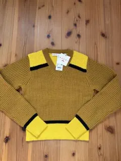 UNIQLOMARNI Vネックセーター Mサイズ イエロー・ベージュ