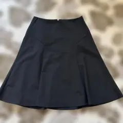 ローレンラルフローレンの黒 フレアスカート ひざ丈のサムネイル