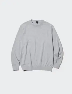 UNIQLO ユニクロ　ウォッシャブルコットンクルーネックセーター　グレー