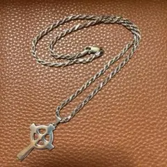 GUCCI オールドグッチクレスト章 シルバーSV925 レザーネックレス