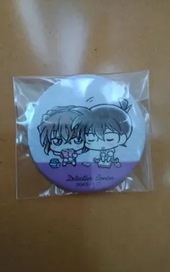 名探偵コナン　have fun 灰原哀　江戸川コナン　缶バッジ　デフォルメ