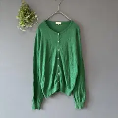 アースミュージック［M］大人ナチュラル◎薄手なめらか長袖クルーネックカーディガン