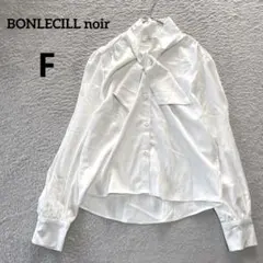 【BONLECILL noir】サテンボウタイリボンボリュームスリーブブラウスのサムネイル